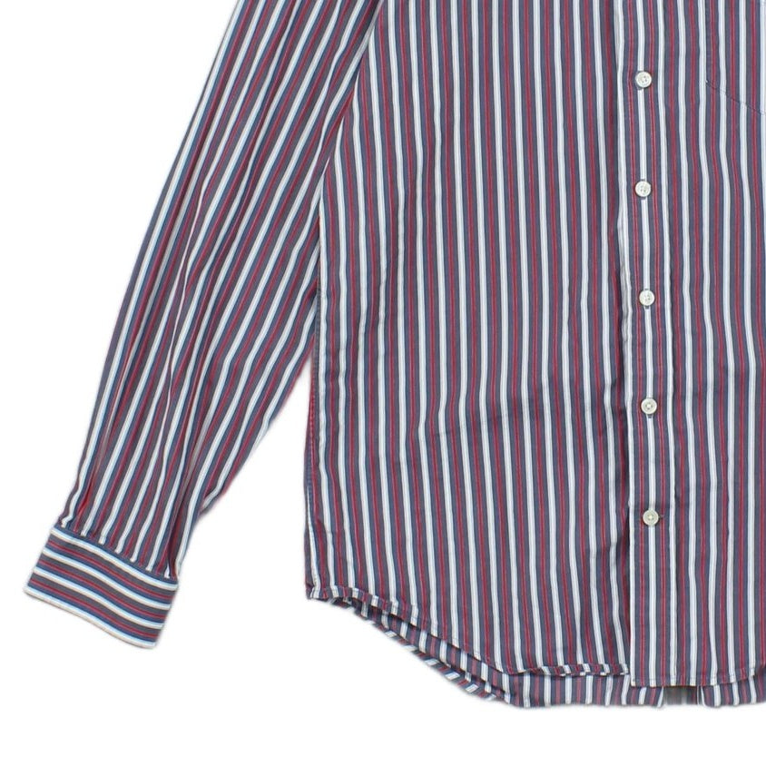 Mens Striped Shirt Button Up Long Sleeve