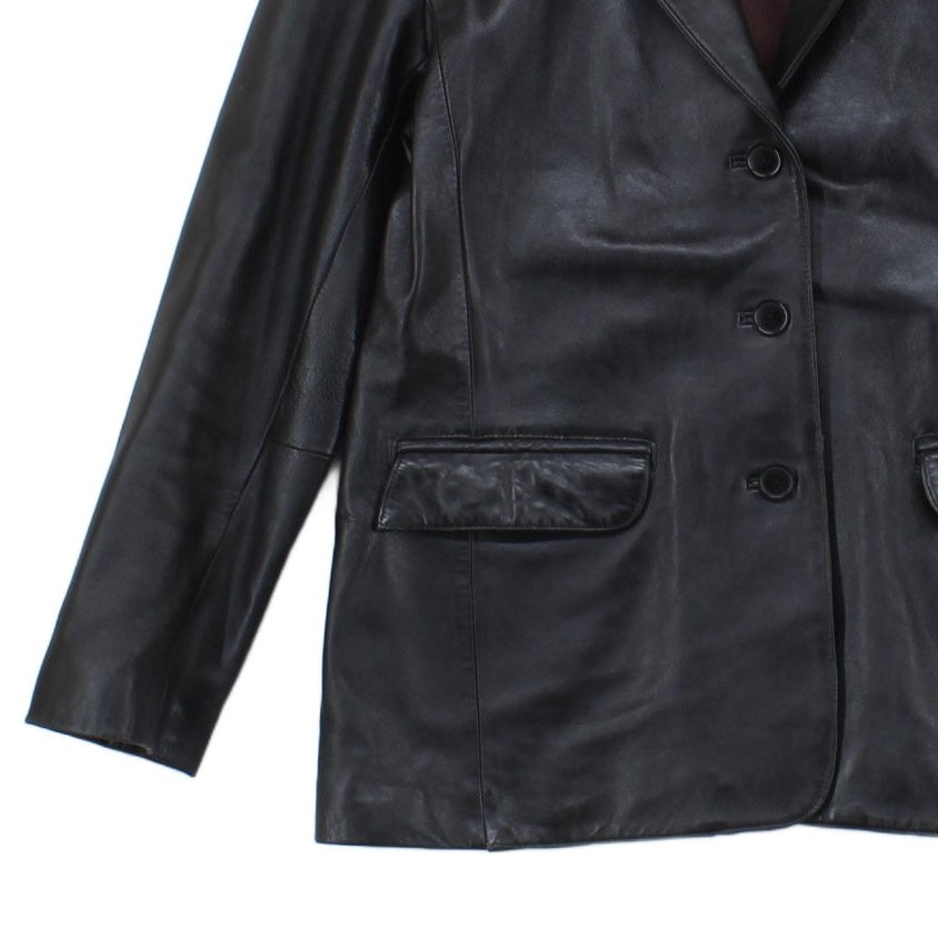 Womens Leather Blazer