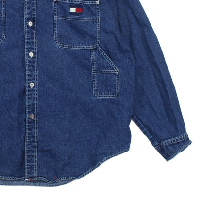 Mens Denim Shirt Long Sleeve Cotton