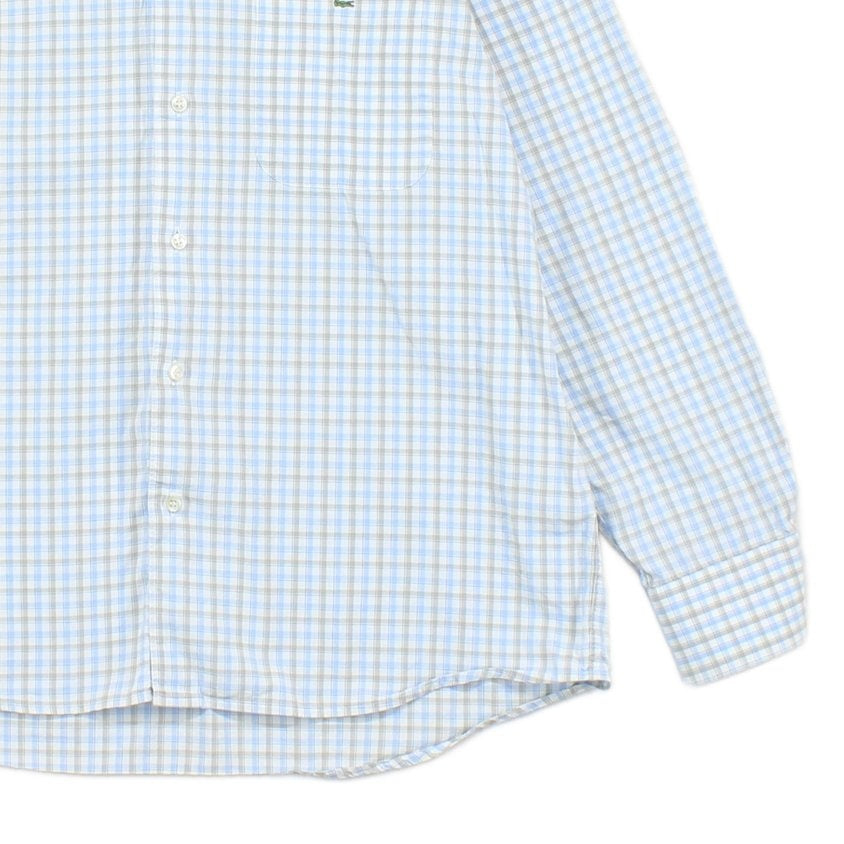 Mens Check Shirt Long Sleeve Button Up Cotton