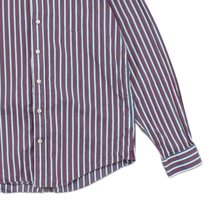 Mens Striped Shirt Button Up Long Sleeve