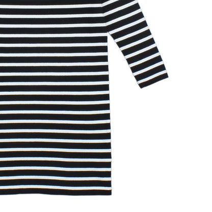 Womens T-Shirt Dress Striped Casual Boatneck Knit