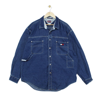 Mens Denim Shirt Long Sleeve Cotton