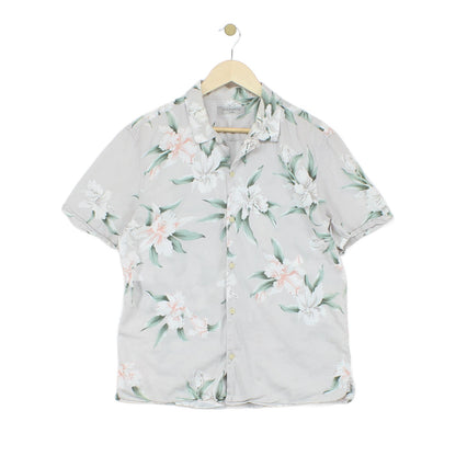 Mens Floral Shirt Summer Short Sleeve