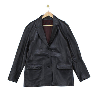 Womens Leather Blazer