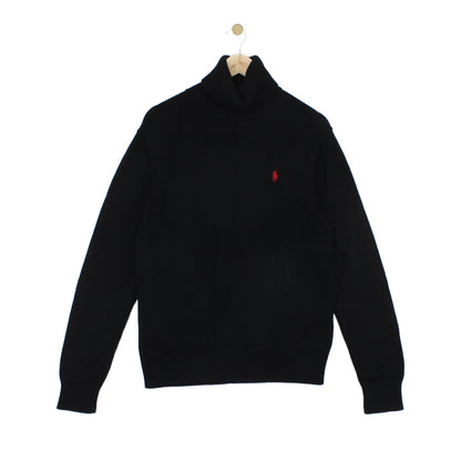 Mens Roll Neck Jumper Knit Pullover