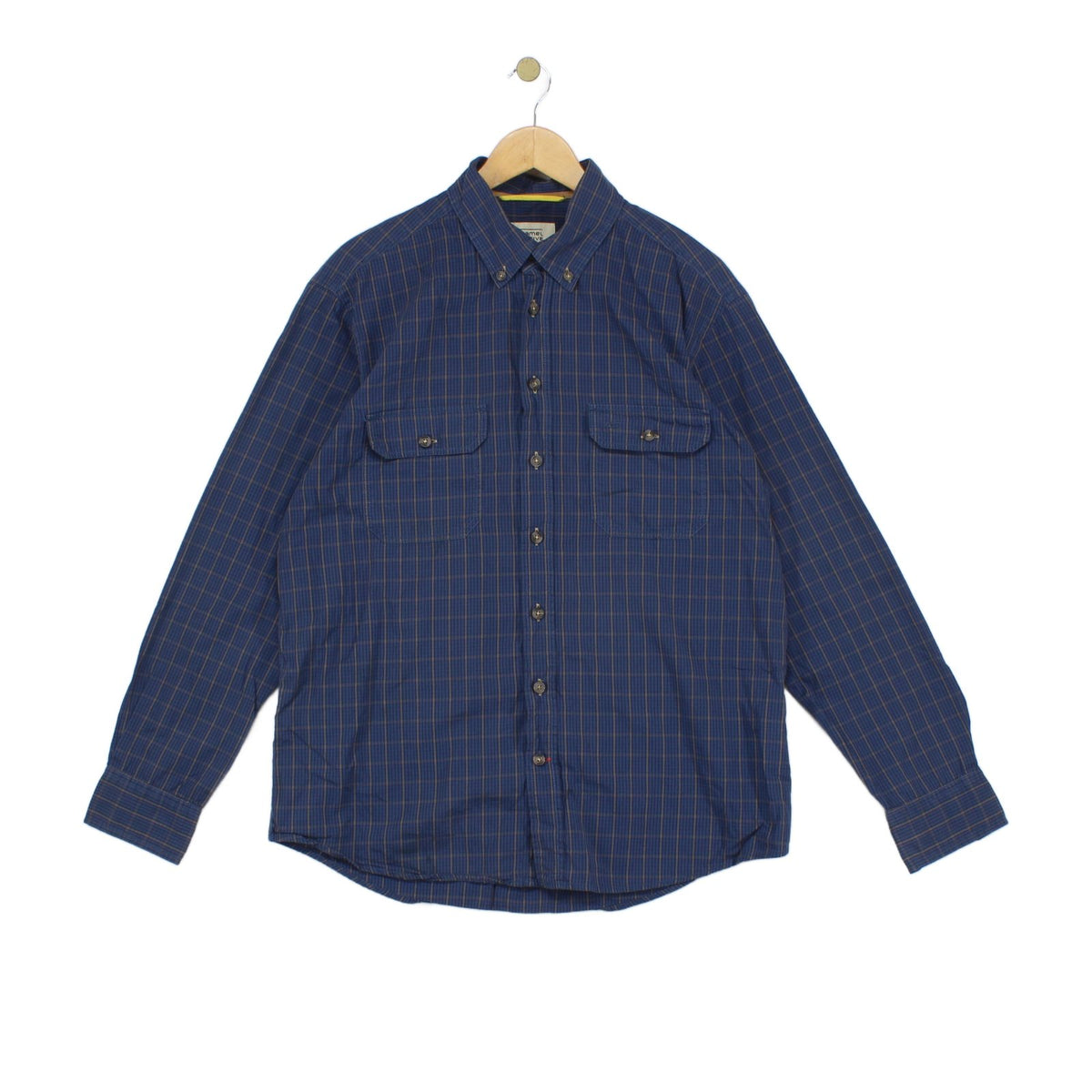 Mens Plaid Shirt Button Up Long Sleeve