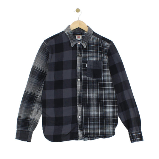 Mens Plaid Shirt Slim Fit Long Sleeve Button Up