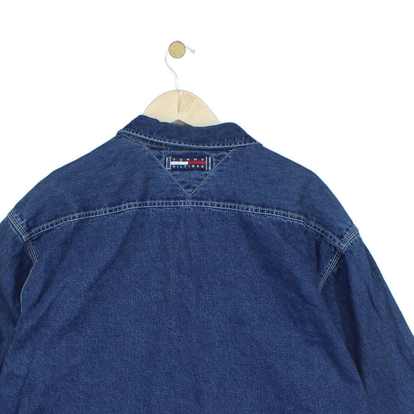 Mens Denim Shirt Long Sleeve Cotton