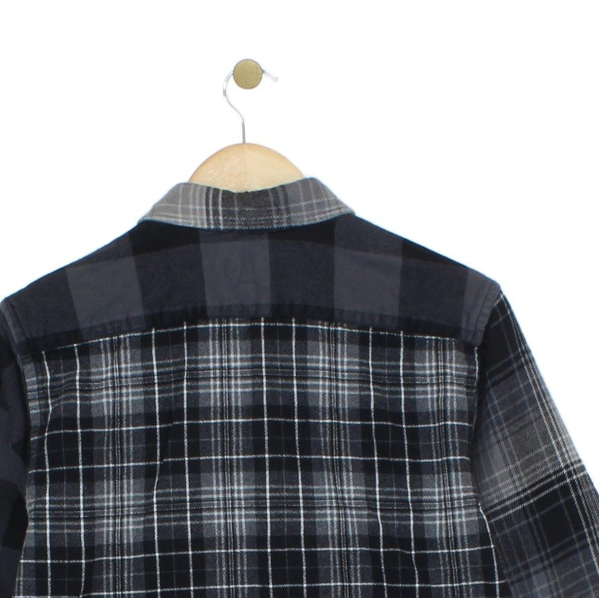 Mens Plaid Shirt Slim Fit Long Sleeve Button Up