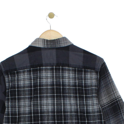 Mens Plaid Shirt Slim Fit Long Sleeve Button Up