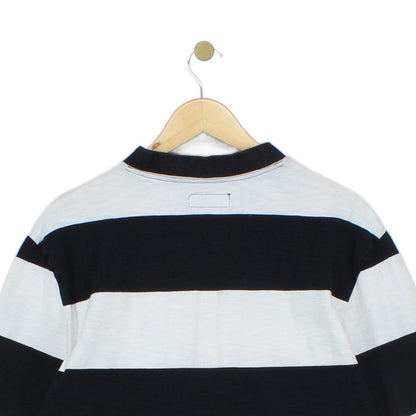 Mens Spell Out Sweatshirt Striped Crew Neck