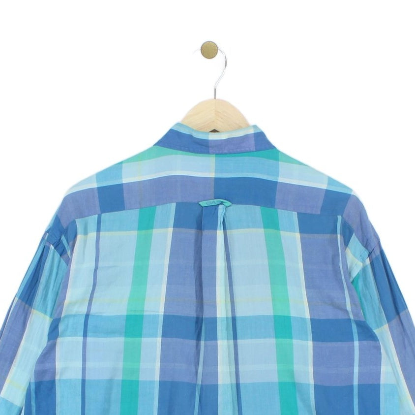 Mens Plaid Shirt Button Up Long Sleeve