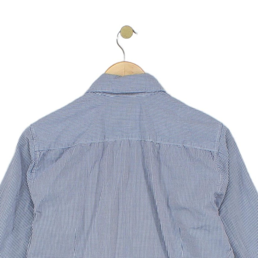 Mens Check Shirt Tailored Button Up Long Sleeve