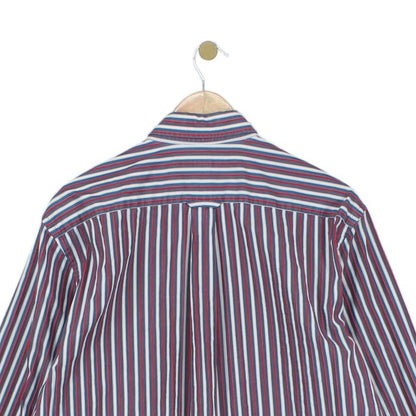 Mens Striped Shirt Button Up Long Sleeve