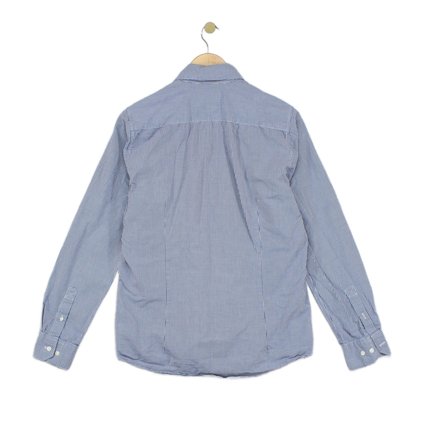 Mens Check Shirt Tailored Button Up Long Sleeve