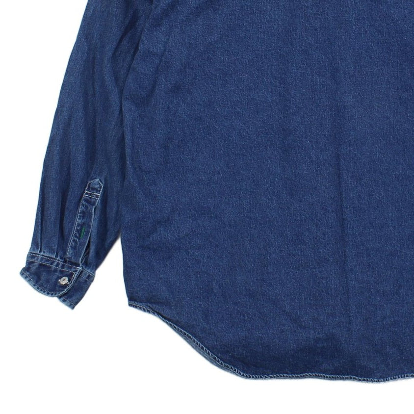 Mens Denim Shirt Long Sleeve Cotton