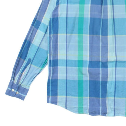 Mens Plaid Shirt Button Up Long Sleeve