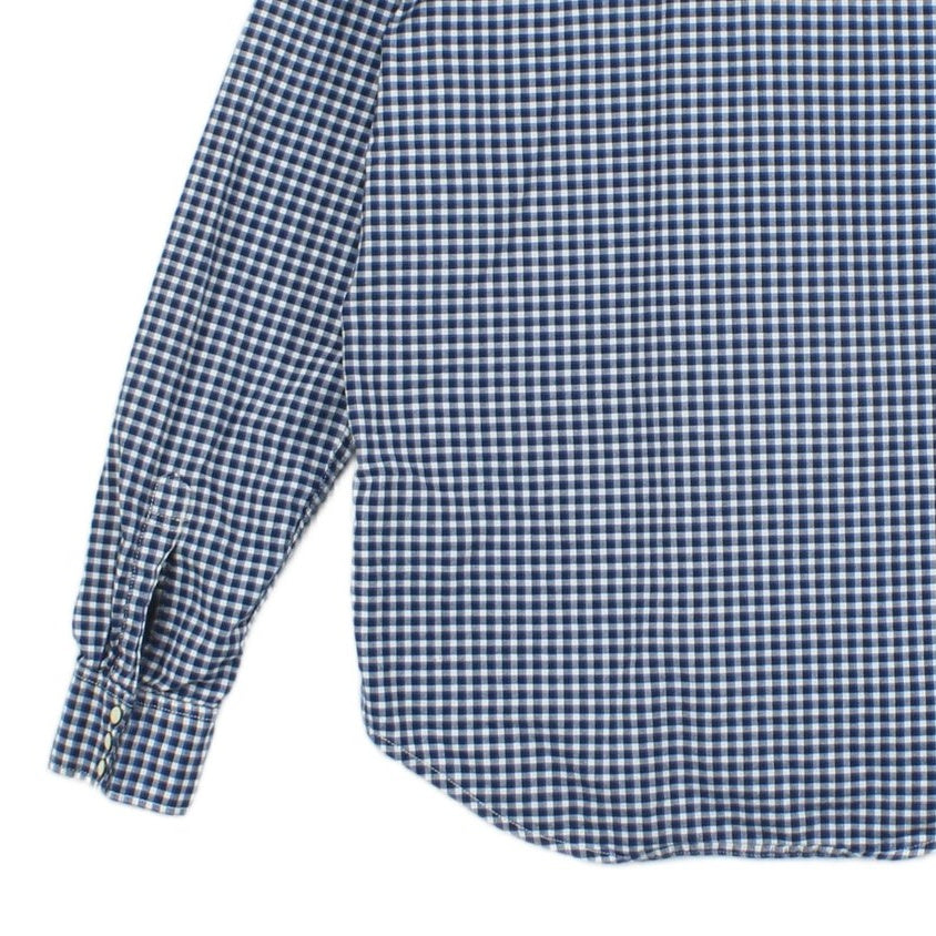 Mens Plaid Shirt Slim Fit Snap Check Long Sleeve