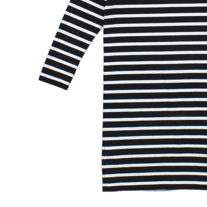 Womens T-Shirt Dress Striped Casual Boatneck Knit
