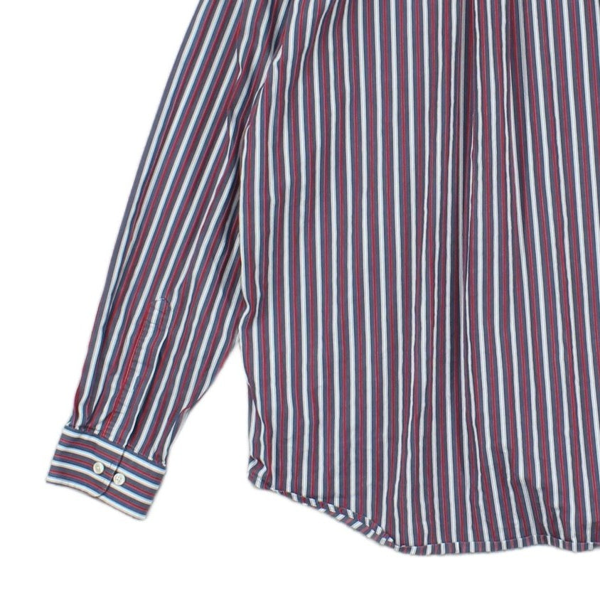Mens Striped Shirt Button Up Long Sleeve
