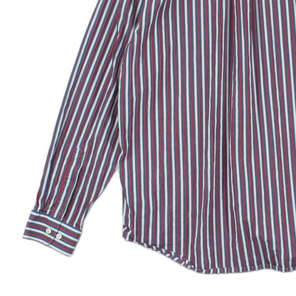 Mens Striped Shirt Button Up Long Sleeve