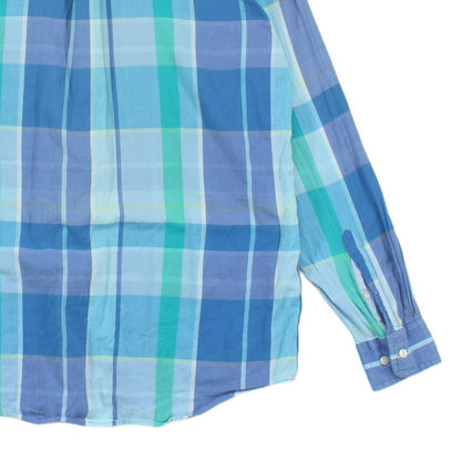 Mens Plaid Shirt Button Up Long Sleeve