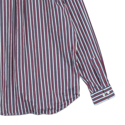 Mens Striped Shirt Button Up Long Sleeve