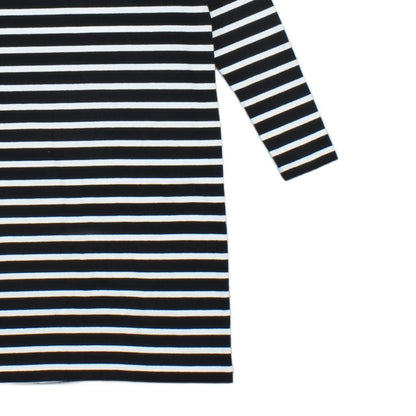 Womens T-Shirt Dress Striped Casual Boatneck Knit