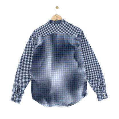 Mens Plaid Shirt Slim Fit Snap Check Long Sleeve