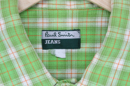 Mens Plaid Shirt Short Sleeve Button Up