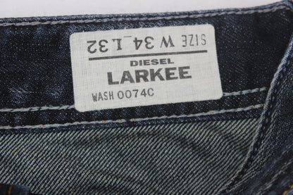 Mens Larkee Jeans Regular Straight Denim Classic
