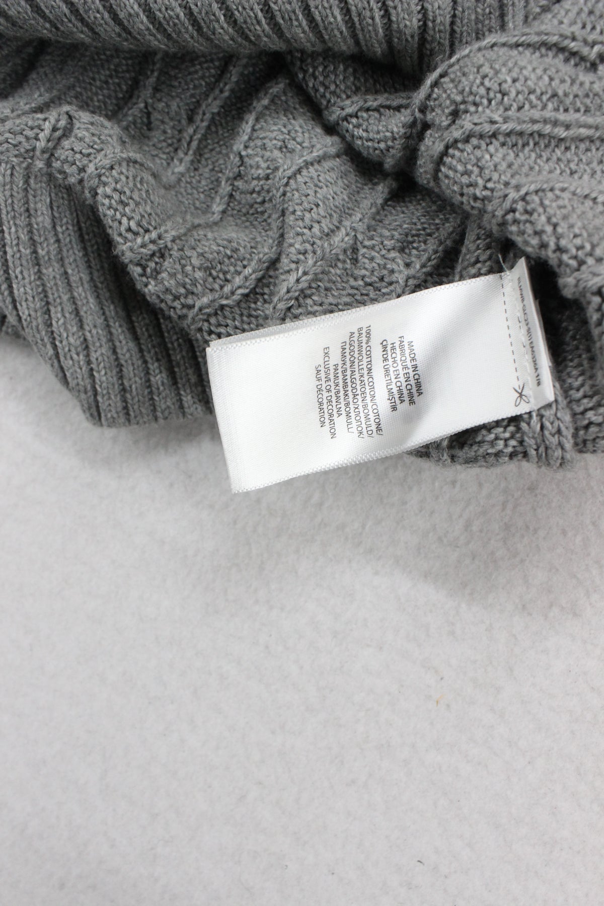 Mens Cable Knit Jumper Crew Neck Long Sleeve Cotton