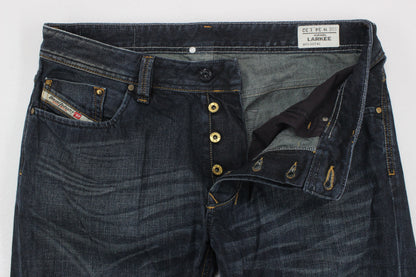 Mens Larkee Jeans Regular Straight Denim Classic