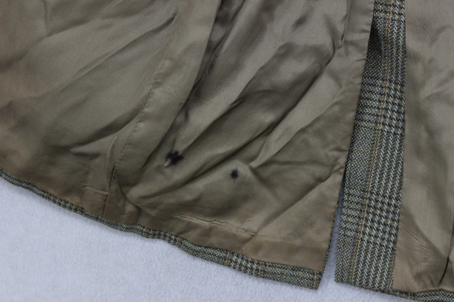 Mens Tweed Blazer Check Tailored Long