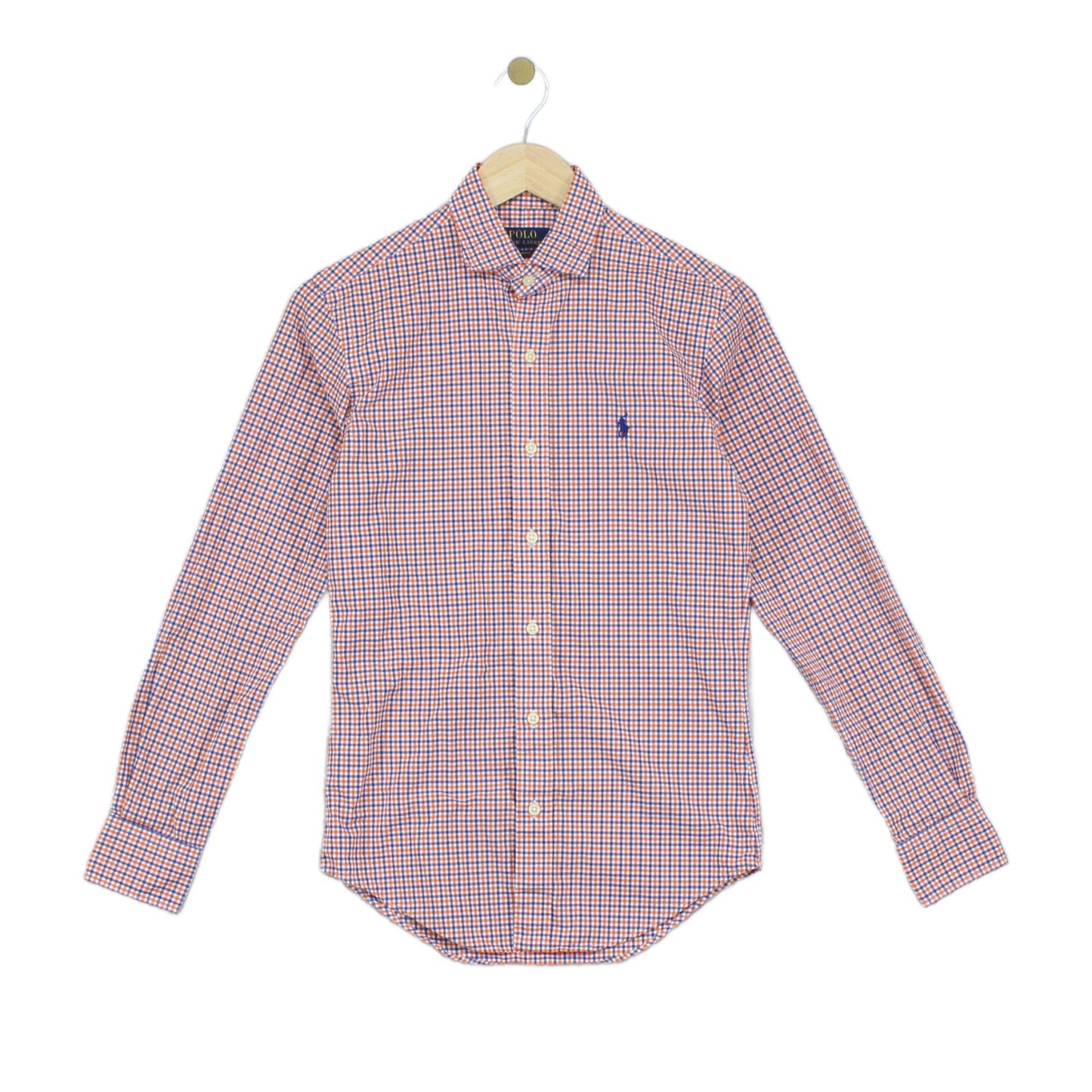 Mens Check Shirt Slim Fit Pattern Button Up