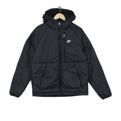Mens Quilted Jacket Therma Fit Hooded Full Zip Lined