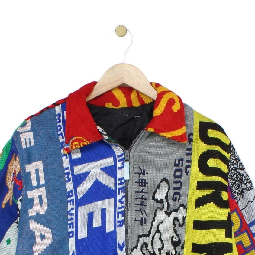 Mens Football Scarf Jacket Reworked