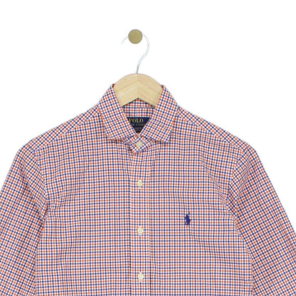 Mens Check Shirt Slim Fit Pattern Button Up
