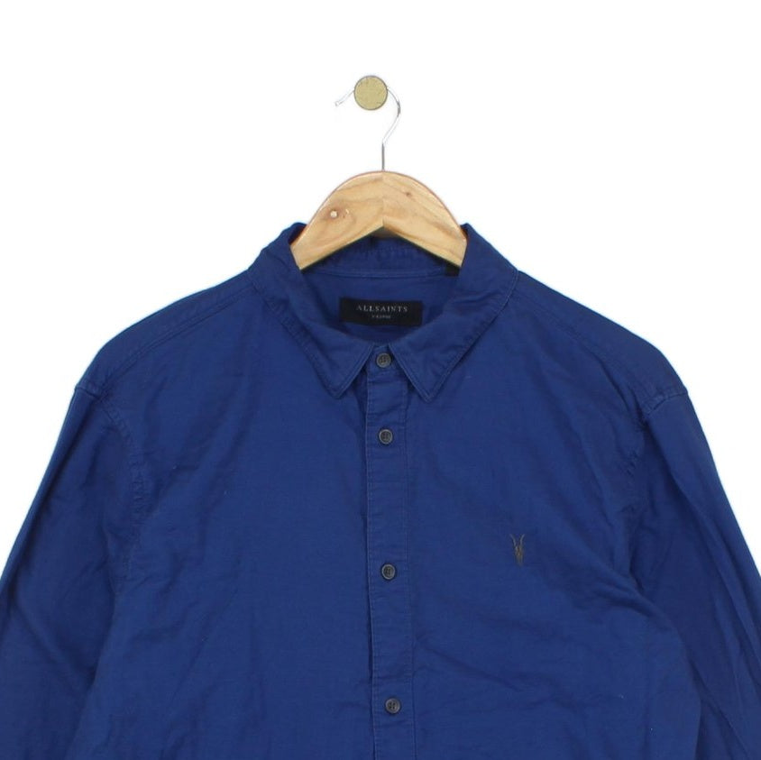 Mens Shirt Button Up Long Sleeve Cotton