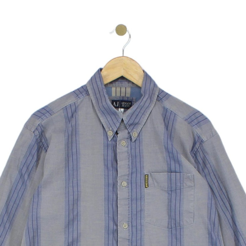 Mens Striped Shirt Made In Italy Long Sleeve