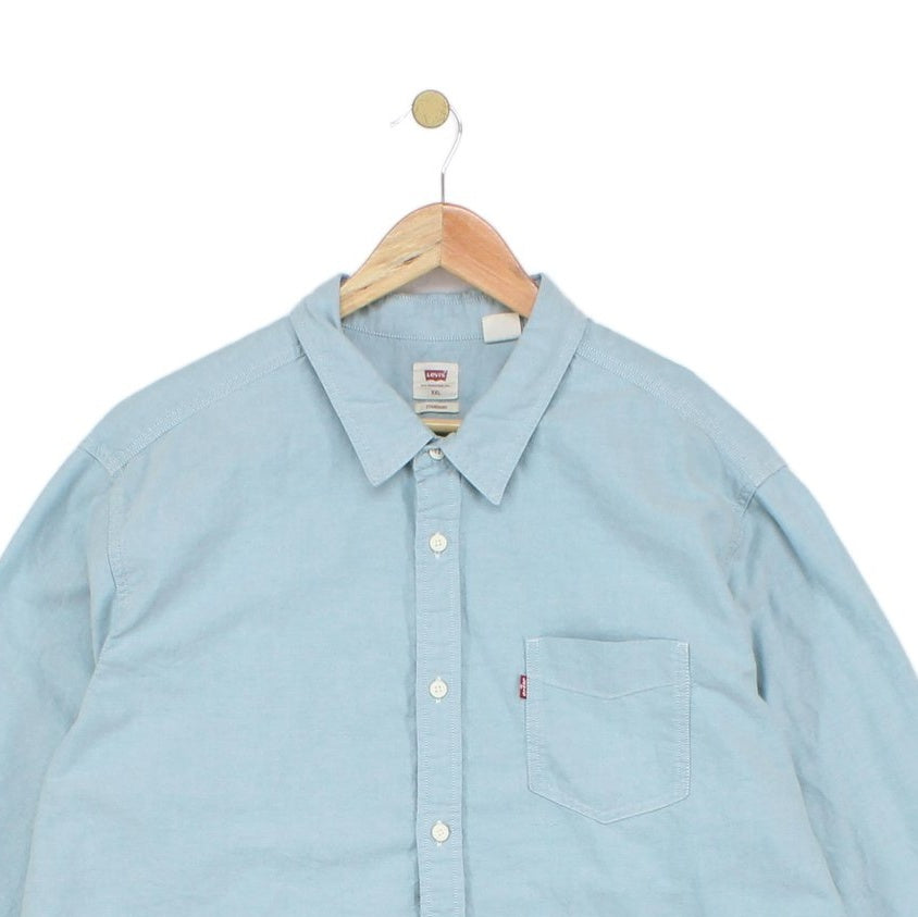 Mens Oxford Shirt Button Up Long Sleeve