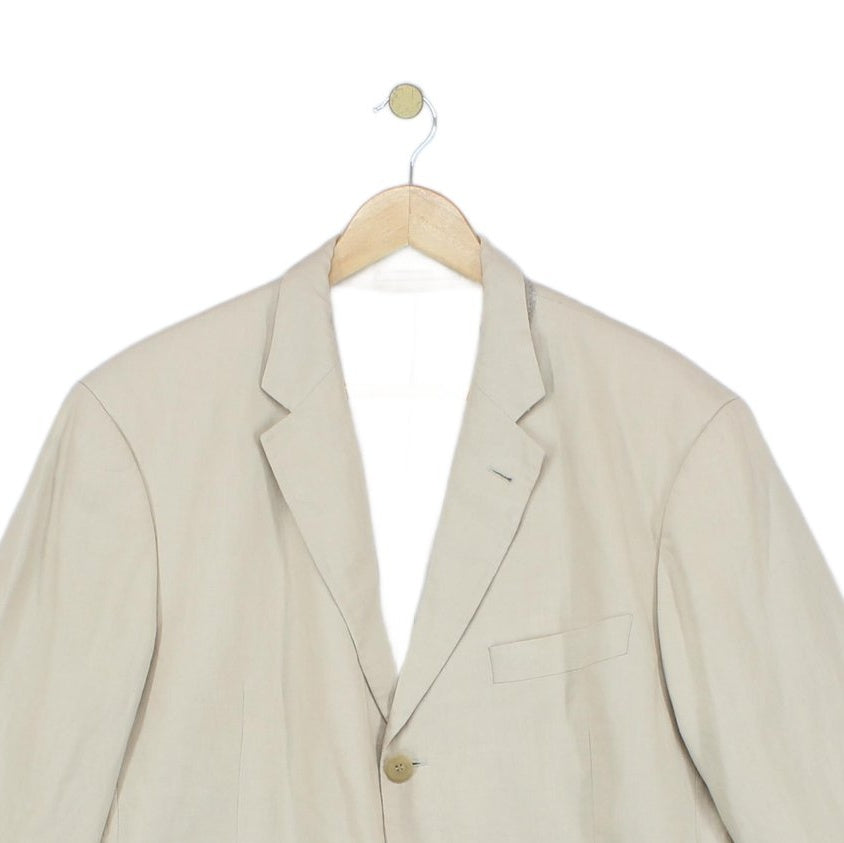 Mens Linen Blazer Formal Suit Jacket
