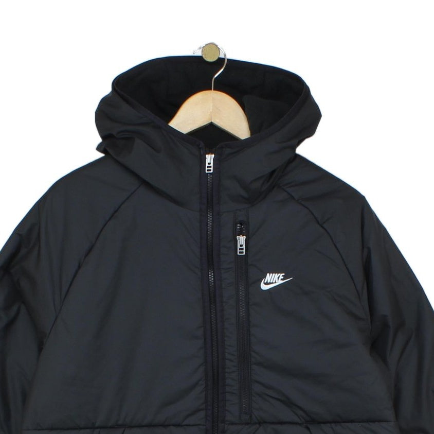 Mens Quilted Jacket Therma Fit Hooded Full Zip Lined