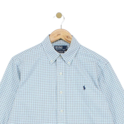 Mens Check Shirt Custom Fit Long Sleeve