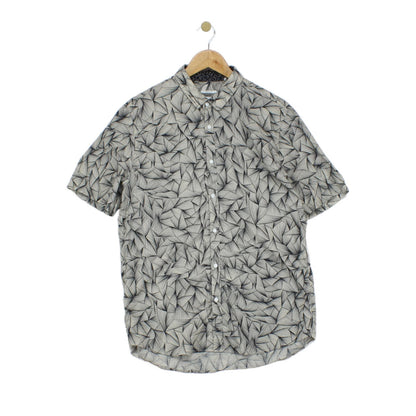 Mens Geometric Shirt Short Sleeve