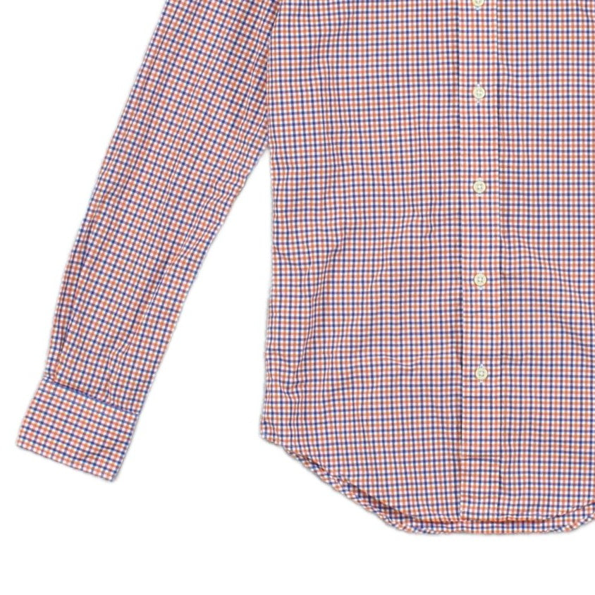 Mens Check Shirt Slim Fit Pattern Button Up