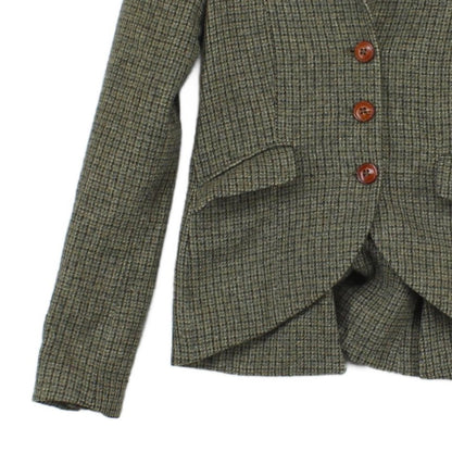 Womens Tweed Blazer Made In Portugal Herringbone
