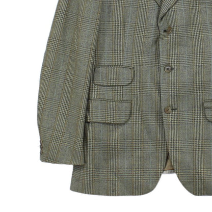 Mens Tweed Blazer Check Tailored Long