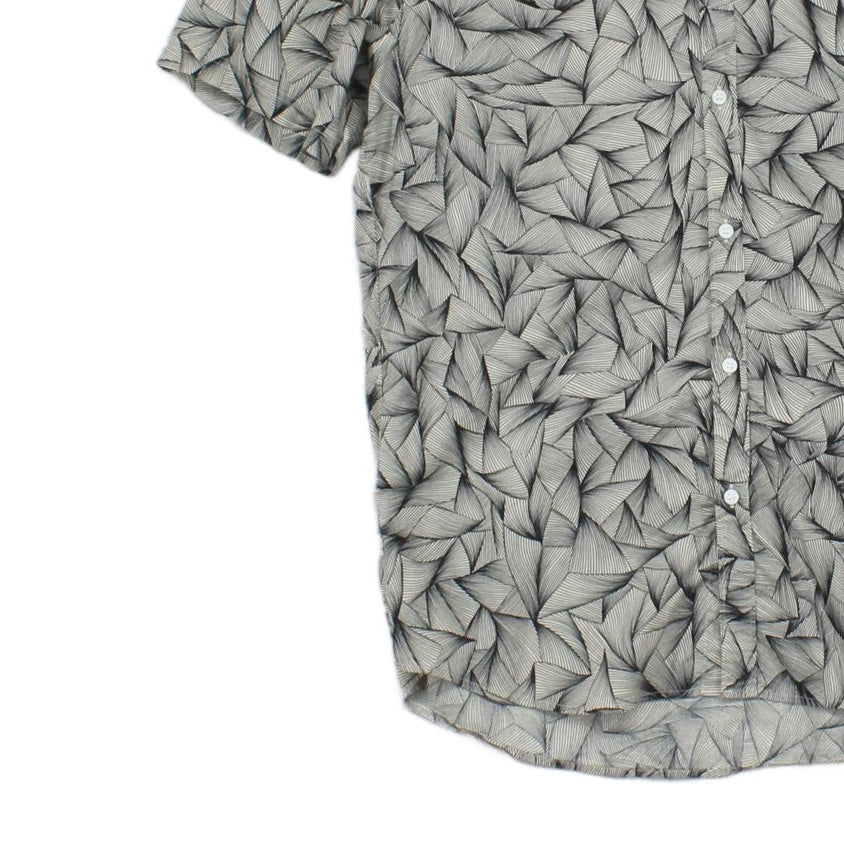 Mens Geometric Shirt Short Sleeve